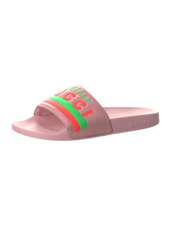 Gucci Leather Printed Slides