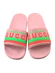 Gucci Leather Printed Slides