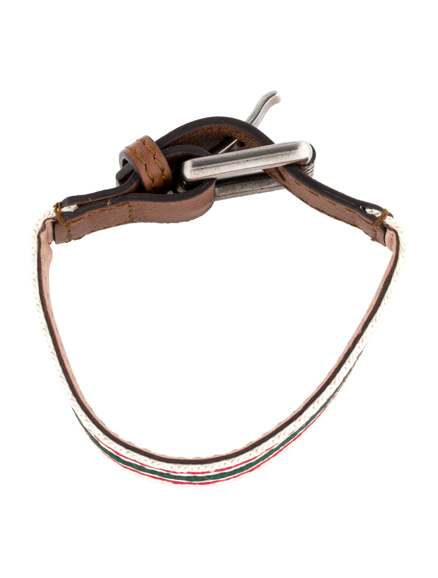 Gucci Leather Woven Wrap Bracelet