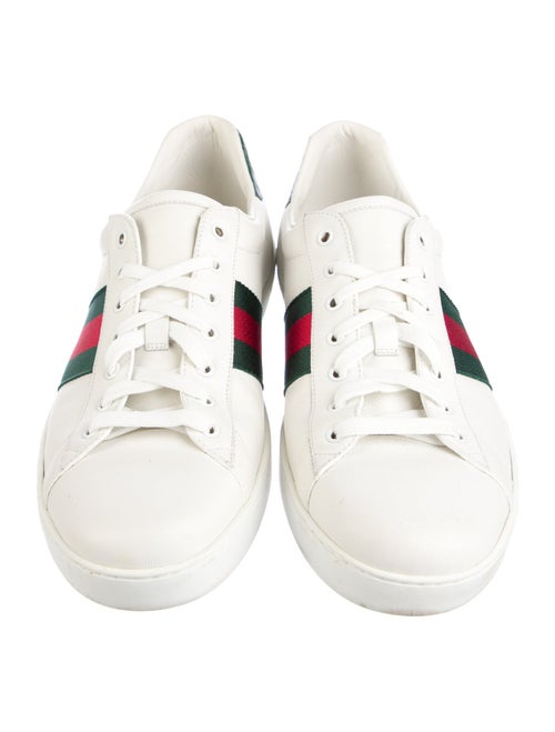 Gucci Web Accent Leather Sneakers