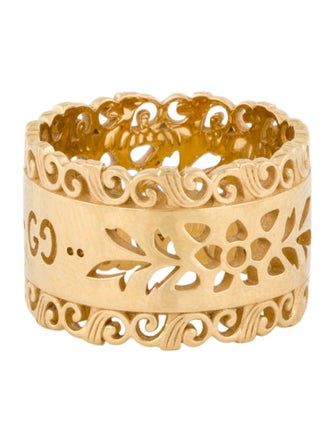 Gucci 18K Icon Blooms Band Ring