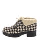 Gucci Wool Houndstooth Print Hiking Boots