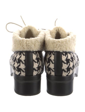 Gucci Wool Houndstooth Print Hiking Boots