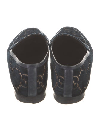Gucci Horsebit Accent Velvet Loafers