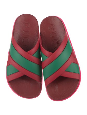 Gucci Web Accent Rubber Slides