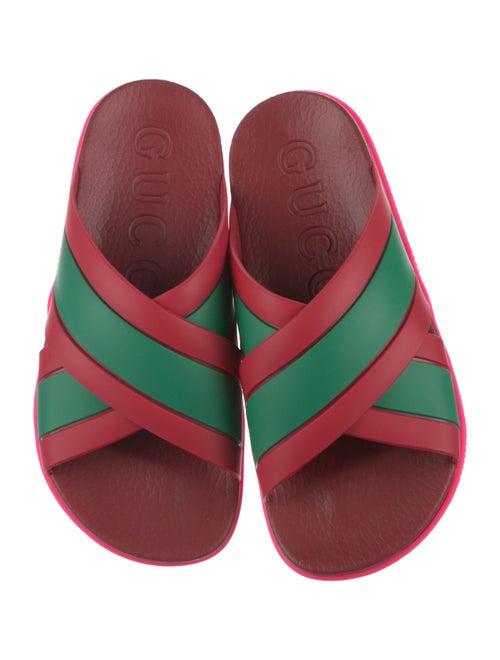 Gucci Web Accent Rubber Slides