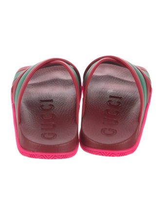 Gucci Web Accent Rubber Slides