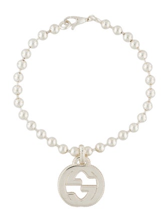 Gucci Interlocking G Textured Charm Bracelet