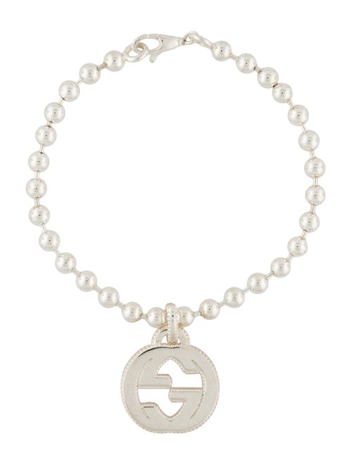 Gucci Interlocking G Textured Charm Bracelet