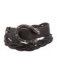 Gucci Leather Braided Accents Waist Belt