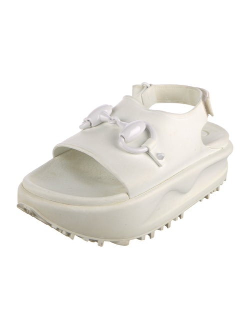 Gucci Horsebit Accent Rubber Slingback Sandals