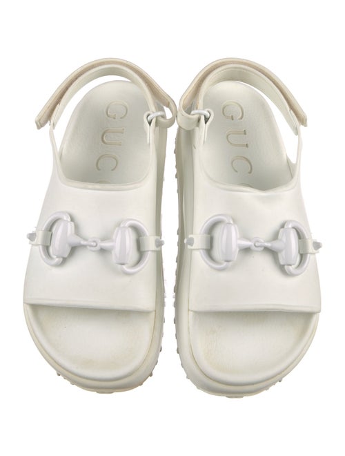 Gucci Horsebit Accent Rubber Slingback Sandals