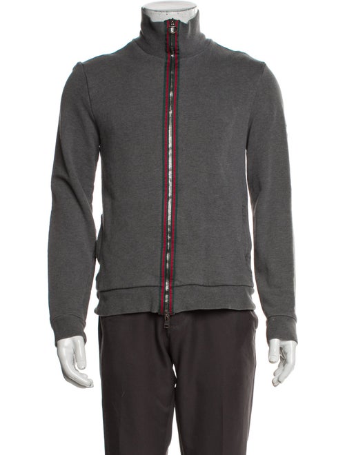 Gucci Web Accent Mock Neck Sweatshirt