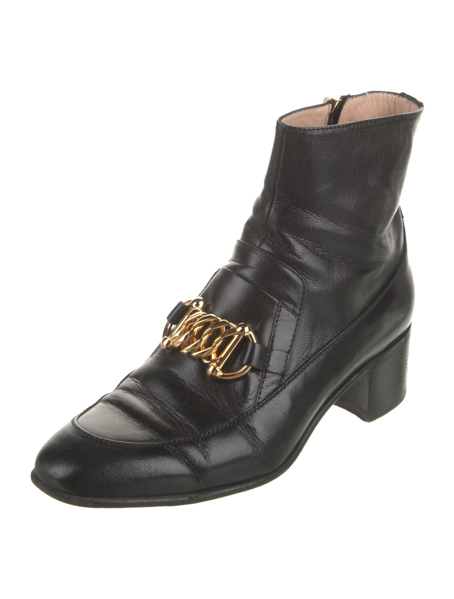 Gucci Horsebit Accent Leather Boots