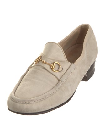 Gucci Horsebit Accent Suede Loafers