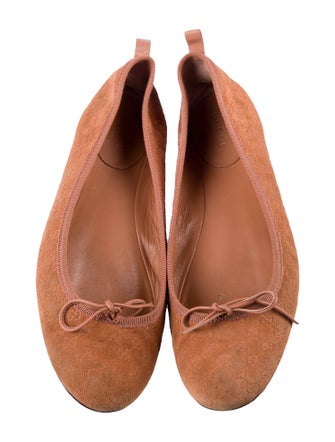 Gucci Micro GG Monogram Suede Ballet Flats