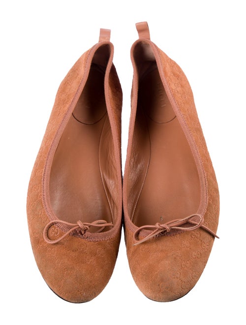 Gucci Micro GG Monogram Suede Ballet Flats