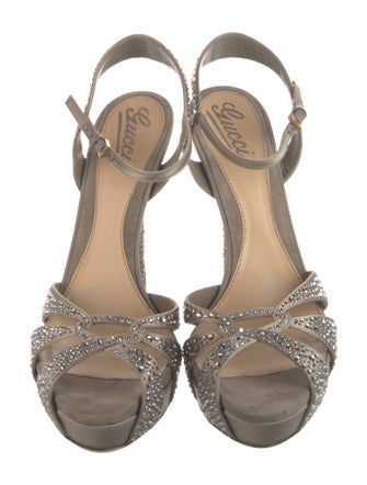 Gucci Crystal Crystal Embellishments Sandals