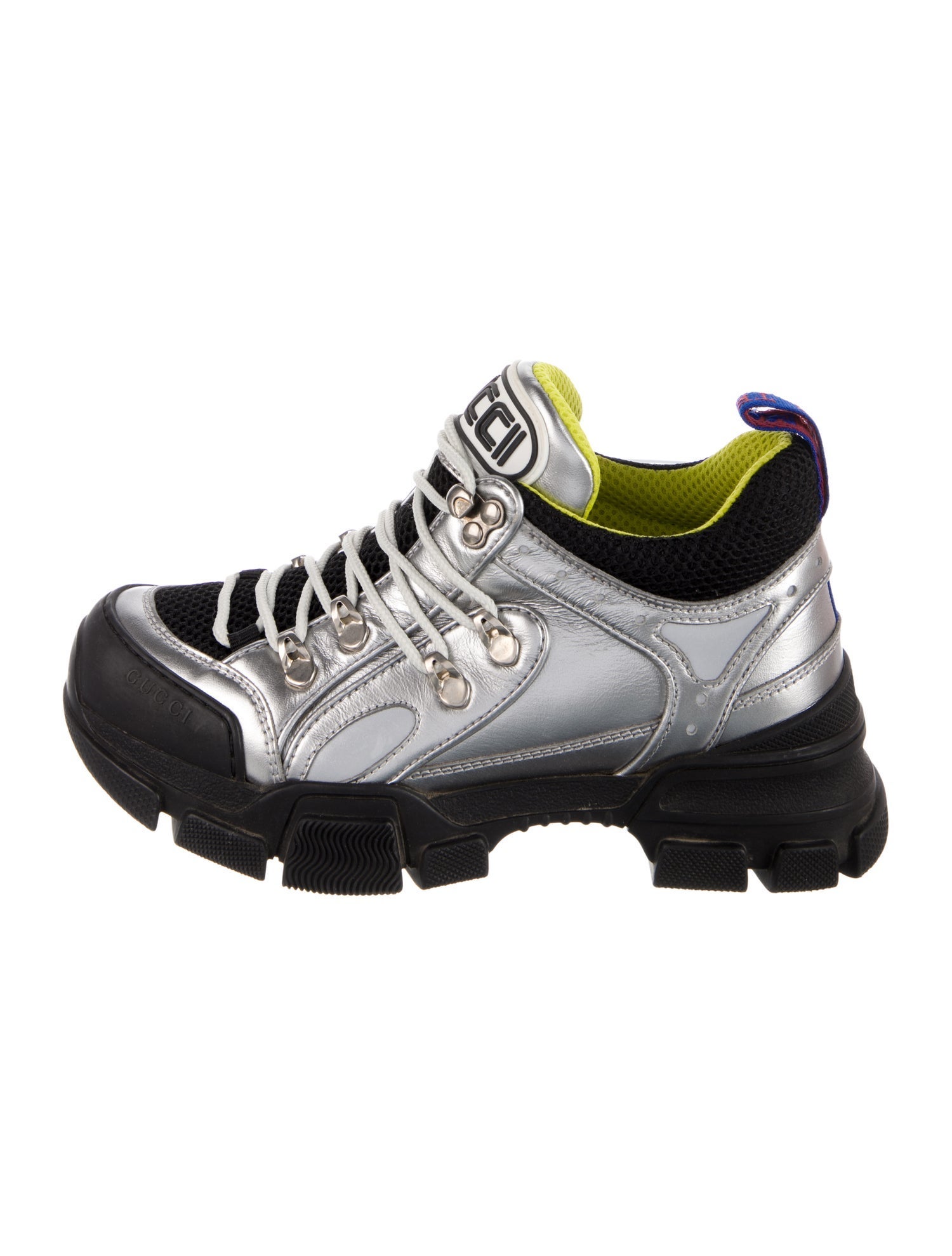 Gucci Leather Colorblock Pattern Chunky Sneakers