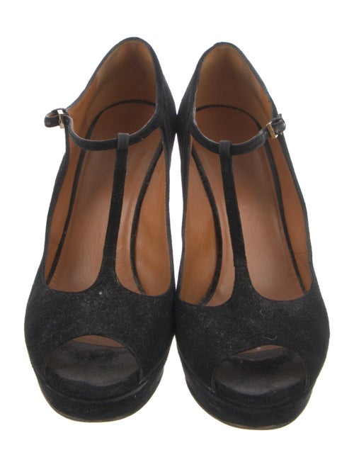 Gucci Suede T-Strap Pumps