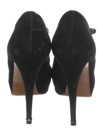 Gucci Suede T-Strap Pumps