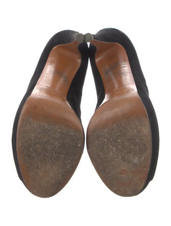 Gucci Suede T-Strap Pumps