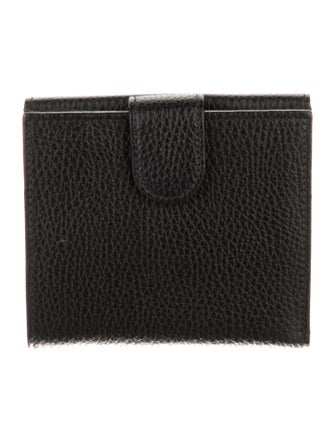 Gucci Interlocking G Logo Leather Compact Wallet