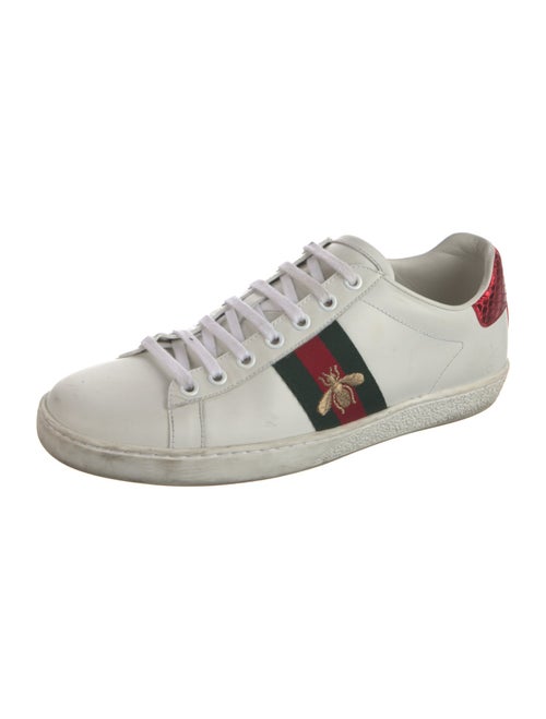 Gucci Web Accent Leather Sneakers