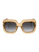 Gucci Double G Logo Square Sunglasses