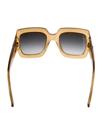 Gucci Double G Logo Square Sunglasses