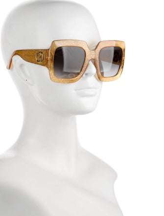 Gucci Double G Logo Square Sunglasses