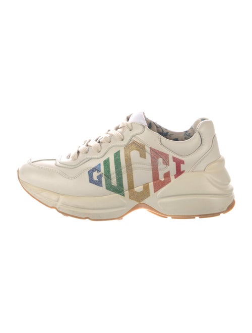 Gucci Leather Printed Chunky Sneakers