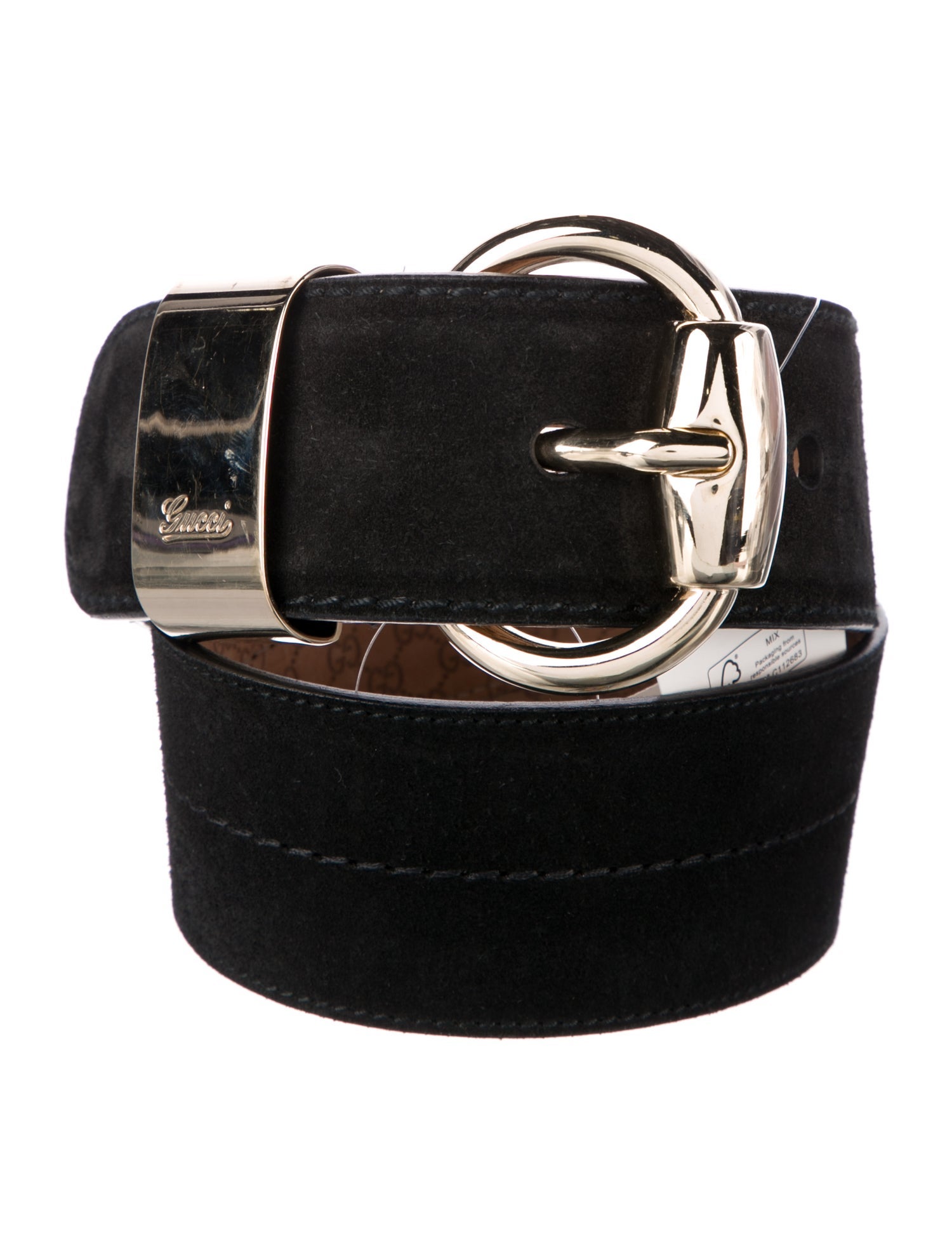 Gucci Microguccissima Pattern Suede Waist Belt