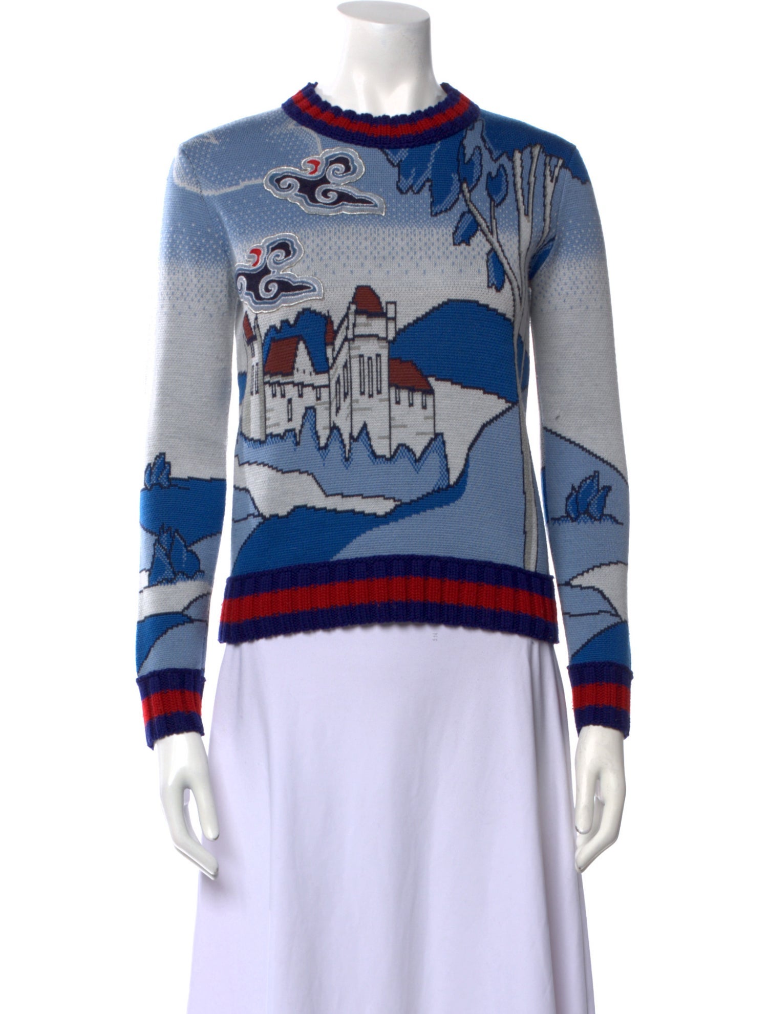 Gucci Castle Jacquard Wool Sweater