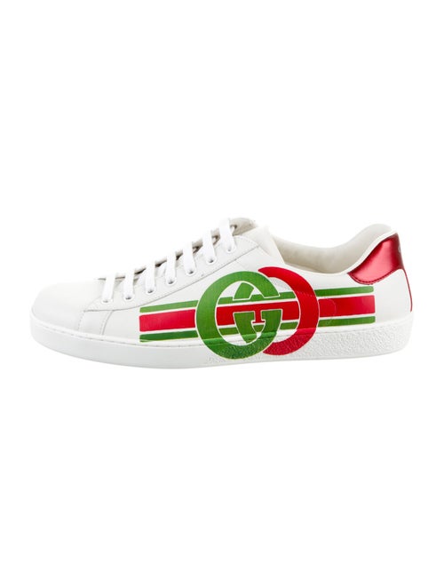 Gucci Leather Printed Sneakers