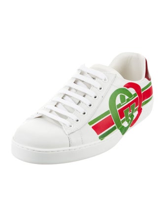 Gucci Leather Printed Sneakers