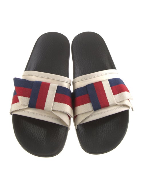 Gucci Sylvie Web Accent Bow Accents Slides