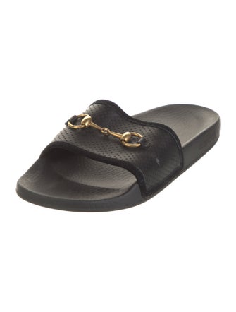 Gucci 1955 Horsebit Accent Leather Slides
