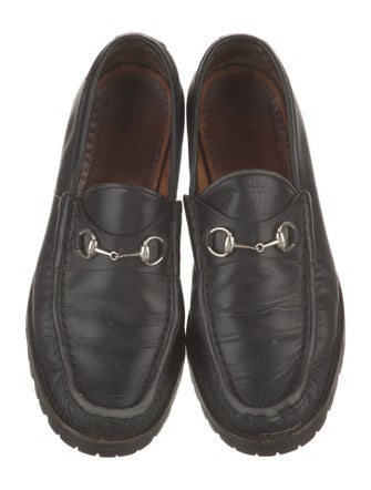 Gucci Horsebit Accent Leather Loafers