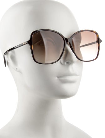 Gucci Web Accent Oversize Sunglasses