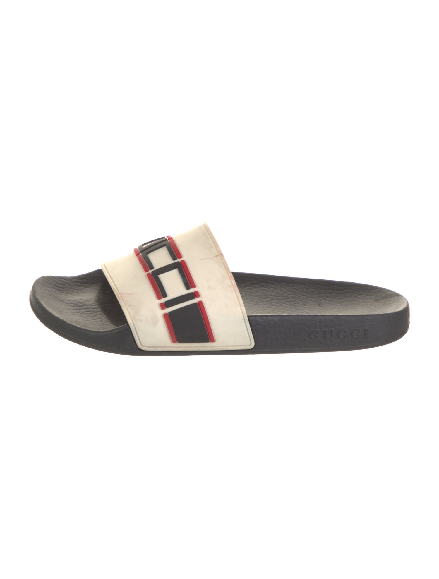 Gucci Sylvie Web Accent Rubber Slides