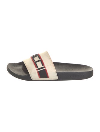 Gucci Sylvie Web Accent Rubber Slides