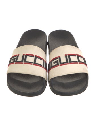 Gucci Sylvie Web Accent Rubber Slides