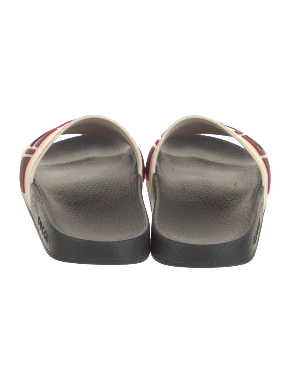 Gucci Rubber Slides Neutrals Sylvie Web Accent - image 4