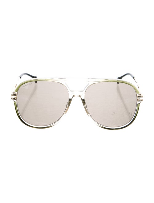 Gucci Interlocking G Logo Aviator Sunglasses