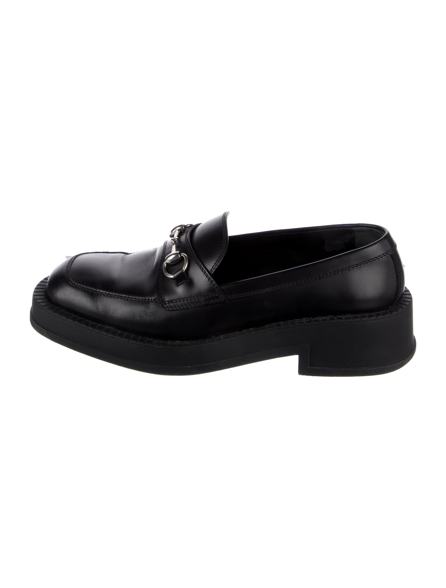 Gucci Horsebit Accent Leather Dress Loafers