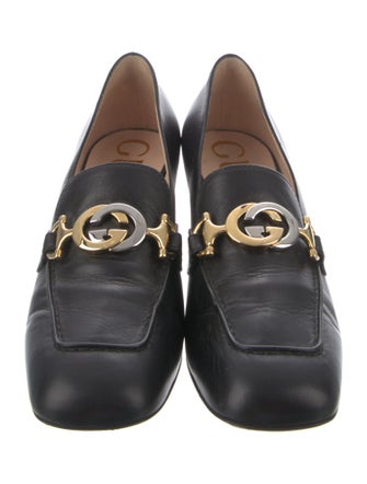 Gucci Interlocking G Logo Leather Pumps
