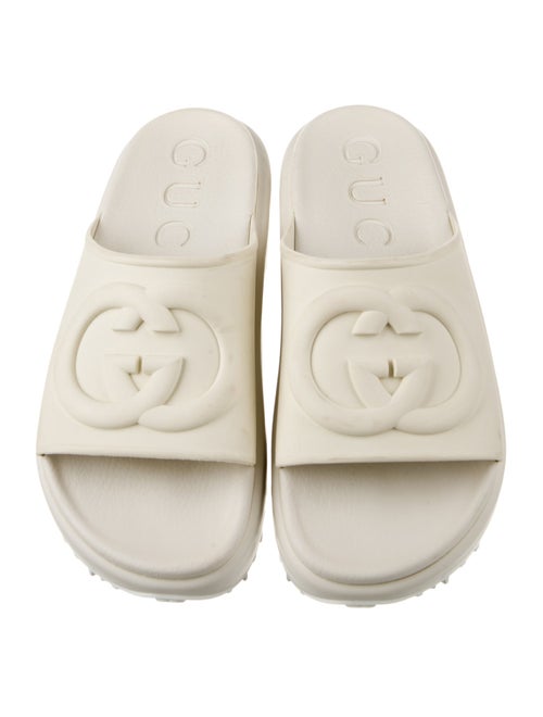 Gucci Platm Interlocking G Logo Slides