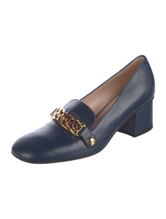 Gucci Sylvie Web Accent Leather Pumps