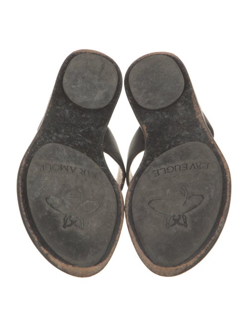 Gucci Double G Logo Leather Slides